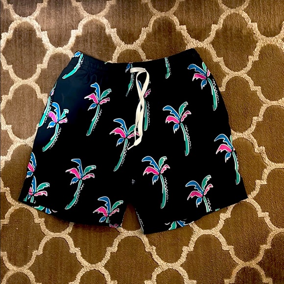 Chubbies Black Palm Print Men's Swim shorts size M - Picture 1 of 4